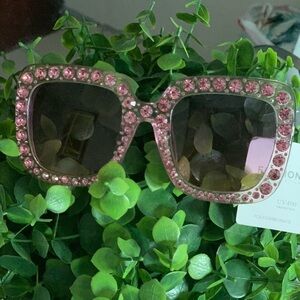 Rose & Clear Square Sunglasses​